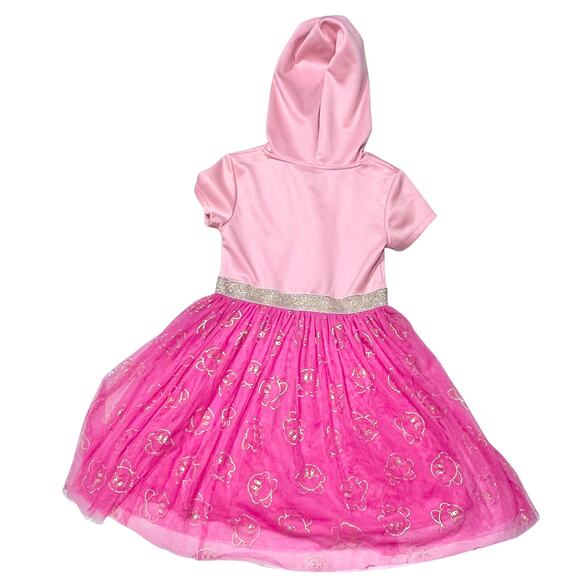 Kirby Big Face Cradle Hooded Dress Girls Medium 8-10 Pink Short Sleeve Used - Picture 2 of 8